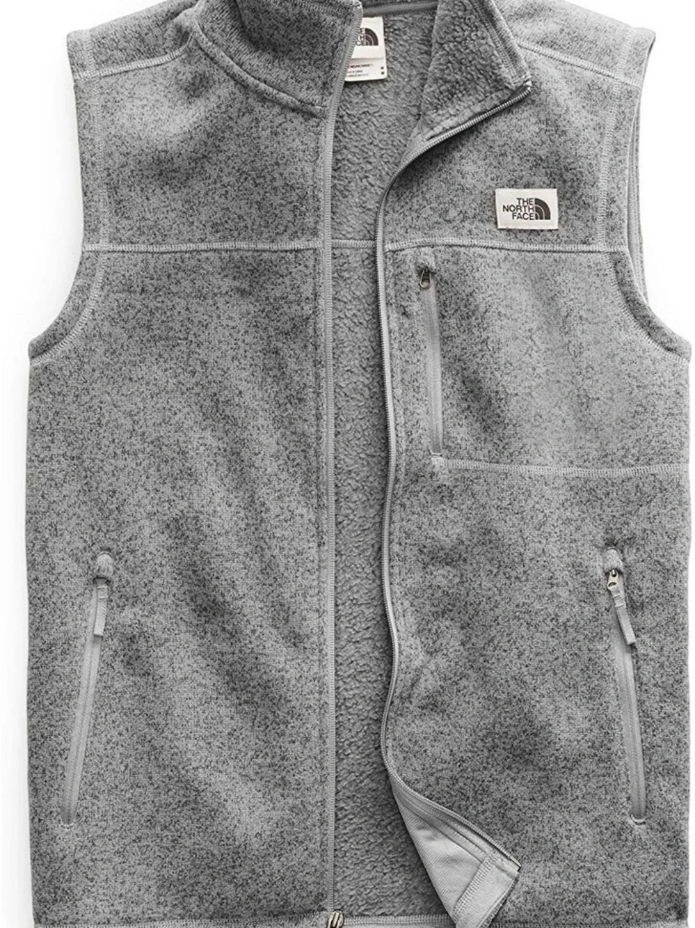 The North Face Men's Heather Gray Fleece Vest